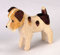 Lotte Sievers-Hahn Terrier/Hund Krippenfigur mit Baumwollbeute