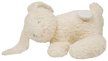 Efie Bio-Spieluhr Hase – 100 % Baumwollplüsch (kbA), Füllung aus Schurwolle – GOTS-zertifiziert – handgefertigt in Deutschland – nachhaltiges Babyspielzeug - Melodie (Guter Mond, du gehst so stille)