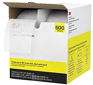 3M Sweep & Dust Easy Trap Duster Barrido y Polvo, Blanco, 2, 12,7 x 15,2 cm, 250 Hojas por Rollo