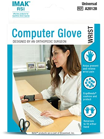 IMAK RSI Computer Glove - Wrist Stabilizer Brace for Work and Gaming