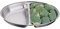 Olympia Oval 10in Vegetable Dish with 2 Division Made of Stainless Steel