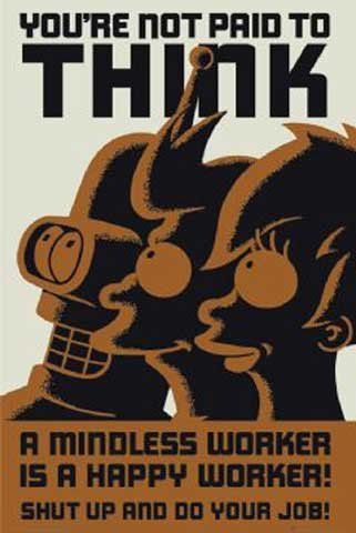 Close Up Futurama Poster You're not Paid to Think (61 cm x 91,5 cm) + Ü-Poster