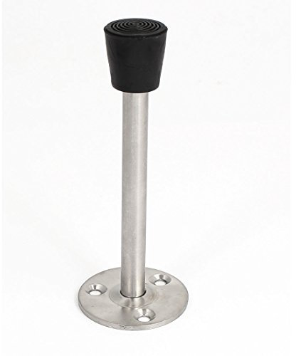 sourcing map Floor Mounted Door Stop Stopper Bumper Silver Tone 120mm Long
