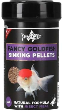 FishScience Goldfish Food Sinking Pellets 55g (100ml) Colour Enhancers