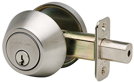 Copper Creek DB2410SS Single Cylinder Deadbolt, Satin Stainless, Standard Size