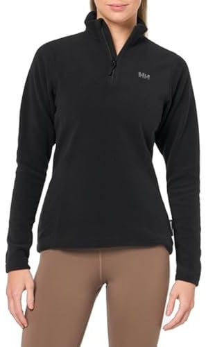 Helly Hansen Damen Daybreaker Fleecejacke Mit Halbreißverschluss, XS, Schwarz