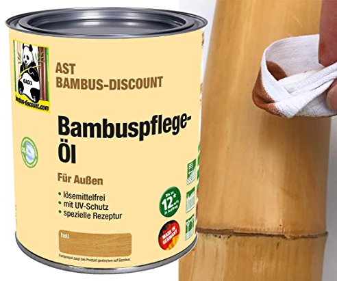 AST Bambus Pflegeöl Hellbraun für Außen mit UV-Schutz - 0,75 Liter Bambuspflege Öl