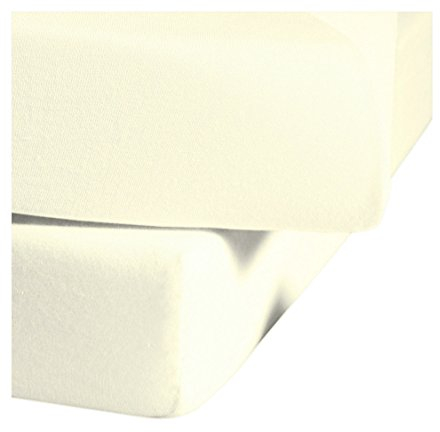 Fleuresse L-001117-2610-0600 Comfort Bettlaken, Jersey, creme, 38.0 x 27.2 x 5.6 cm
