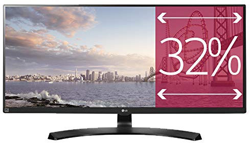 LG 34UM88-P.AEU Monitor 34 21:9 UltraWide LED IPS, 3440 x 1440, AMD FreeSync 75 Hz, Multitasking, Audio 2.0 14 W, Regolazione Altezza, Thunderbolt, Nero
