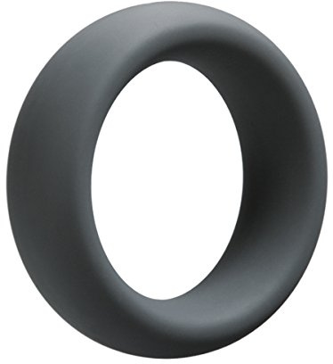 Doc Johnson OptiMALE - Tapered C-Ring - Stretchy Silicone - 40mm Unstretched Inner Diameter - Rounded Edges - Won't Dig Into Skin - Slate