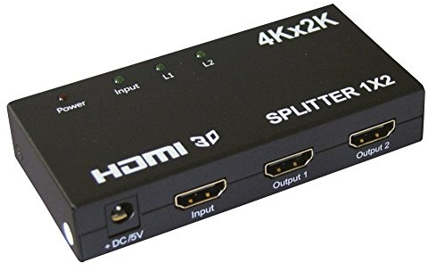 Waytex Partageur/amplificateur HDMI 1.4, 4K, 3D pour 2 Sorties