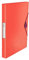 Leitz, A4 Ablagebox, Für bis zu 250 Blatt A4, 3 cm Rückenbreite, Gummibandverschluss, PP-Material, Rot, Urban Chic, 39990024