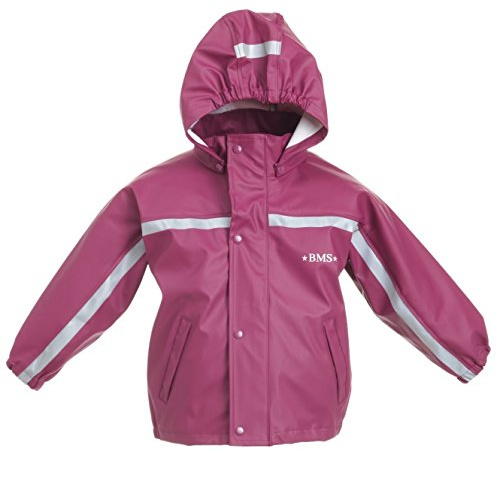 BMS Kinder Regenjacke, SoftSkin, Wasserdicht | Strapazierfähige, wasserdichte Jacke mit abnehmbarer Kapuze für Kindergarten, Schule und Outdoor