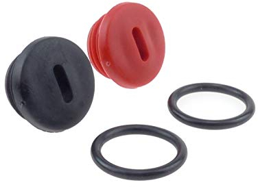 MZA Meyer-Zweiradtechnik 60065 Set Verschlussschraube Inklusiv 2X O-Ring zum Kupplungsdeckel für S51, S53, S70, S83, SR50, SR80, KR51/2, Schwarz/Rot