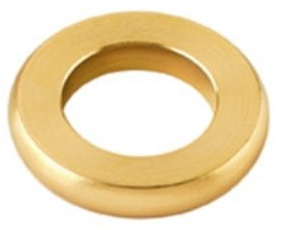 Simonswerk Laufring für Konstruktionsbänder, 1 Loch, 16 mm, Außen ø 28 mm, Messing unbehandelt, Klassisch