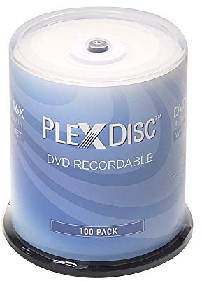 PlexDisc DVD+R 63C-415-BX 4,7 GB 16 x weißer Thermo-Hub bedruckbar - 100 Disc-Spindel (FFP)