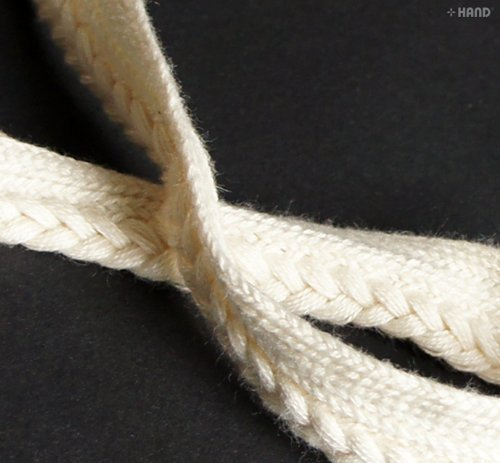 HAND ® BRT27 100% Cotton Cream with Plait Edge Sew in Pipe Trim - 13mm Wide appx 7 Meters