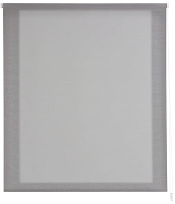 Estoralis | Stannis | Estor Enrollable Diseño Moderno | Tejido Screen 5% Apertura | Gris Oscuro | 110 x 180 cm (Ancho/Alto) Tamaño Tela 107 x 175 cm | Estores para Ventanas y Puertas