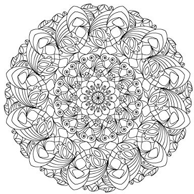 Primestick Premium Wandtattoo Ausmalbild Aufkleber zum selber ausmalen #003A Mandala 30 cm Durchmesser