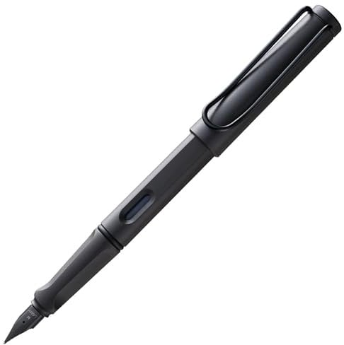 Lamy Safari Fountain Pen, Charcoal Medium Nib (L17M) (Charcoal)