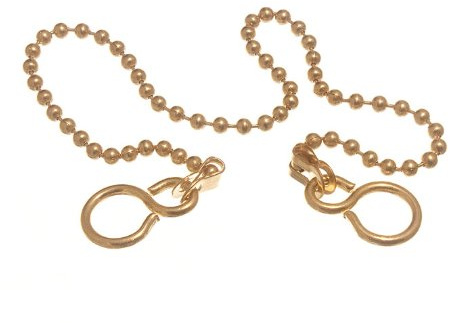 BASIN SINK BALL CHAIN POLISHED BRASS BALL TYPE FOR PLUG 300MM 12 INCH