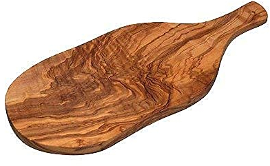KitchenCraft World of Flavours - Planche à Découper/Plateau de Service en Bois d'Olivier, 30 x 17 cm