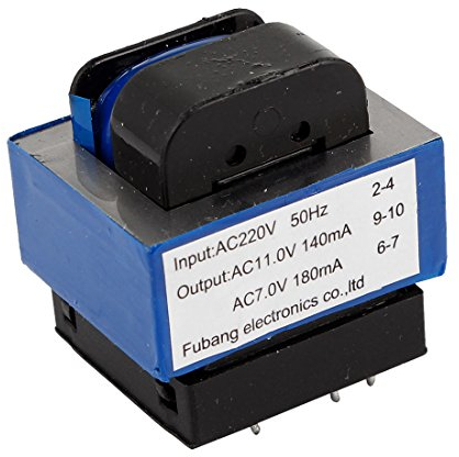 sourcing map AC 220V a 314/7V 140mA/180mA 7-Pin Horno De Microondas Transformador De Potencia