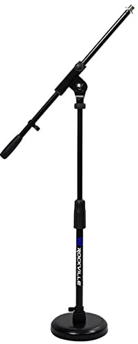 Rockville Apm10b Subwoofer Pro Reference Subwoofer, 400 W, 25,4 cm schwer, Schreibtisch mit Boom