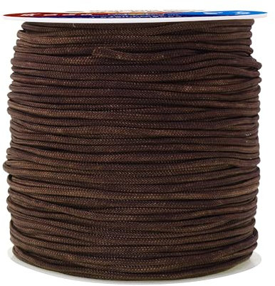 Mandala Crafts 2mm Brown Blind Strings Lift Shade Cord - 109 Yards Braided Nylon Cord for Roman Shades, Curtain String, and Blinds Repair or Replacement