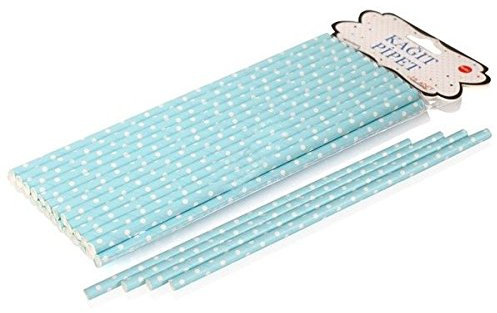 Pajitas de papel azul, 25 piezas