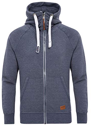 Yazubi Herren Sweatjacke Hoodie mit Reißverschluss Jacob, Blau (Grisaille Blue 183912), L