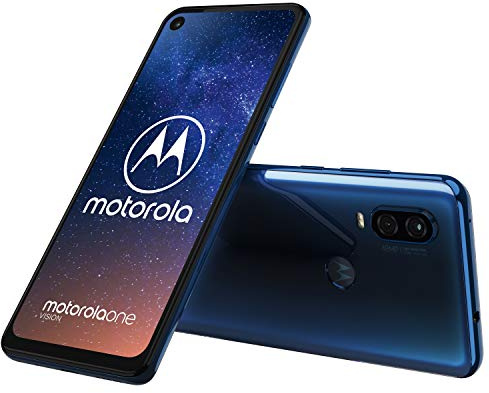 Motorola Smartphone One Vision débloqué 4G (écran FHD+ 6, 34 - Android 9.0-128Go - 48MP + 25MP) Bleu Saphir