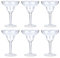 YöL 6x margarita cocktail glass clear plastic reusable home picnics BBQ summer party
