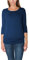 Alkato Damen Viskose Shirt 3/4 Arm Longshirt Top, Farbe: Blau, Größe: M
