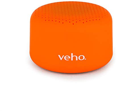 Veho m-1 Bluetooth Speaker | Stereo Speakers | Portable | Wireless | Travel Speaker | 3.5mm Wired Connectivity - Orange (Vep-103-M1-O)