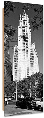 Wanddeko New York Kunst modern Bilder City schwarz-weiß 40x120 cm