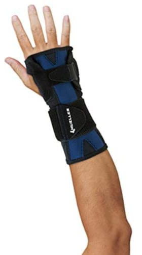 MUELLER Sports Medicine X-Stay Wrist Stabilizer, Wrist Pain Relief Support for Men and Women, Ideal for Carpal Tunnel, Tendinitis, Arthritis, Black, Small/Medium
