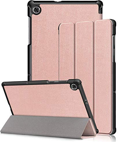 Kemocy Funda para Lenovo Tab M10 FHD Plus TB-X606F / TB-X606X,Flip Cover en Cuero PU con Soporte Carcasa para Lenovo Tab M10 FHD Plus 10,3 Pulgadas Tablet,Oro Rosa