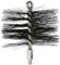 FIREFIX 2036/5 Brosse pour Tuyau de poêle en Fil d'acier avec Filetage extérieur M12, 150 mm de diamètre, Noir