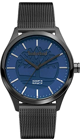 Timberland Wompatuck Herren Armbanduhr Edelstahl Dunkelgrau 40 mm, Quarzuhr, Wasserdichtigkeit: 5 Bar, TDWGG2100802