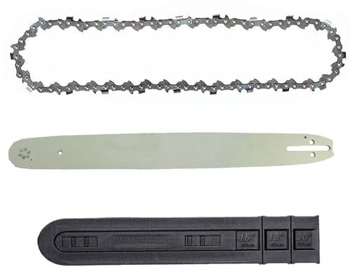 16 Chainsaw Guide Bar & Chain & Bar Cover 3/8''LP Pitch .050 Gauge 57 Drive Links (16'' 3/8''LP .050 Gauge 57DL)