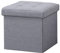 Kesper| Hocker, Material: Polyester, Faserplatte, Maße: B: 38 x T: 38 x H: 38 cm, Farbe: Grau |15951