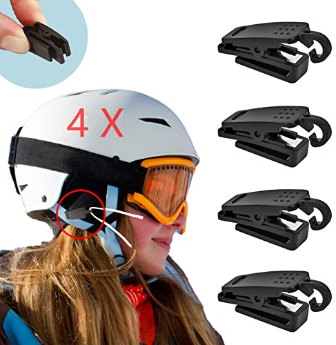 Maskenhalter Skihelm Clip, Skihelm Maskenhalterung, Verbesserte Version Maskenhalter Skihelm - Maskenhaken um Masken am Helm zu Befestigen, Wird Nicht Rutschen, Bequem und Praktisch