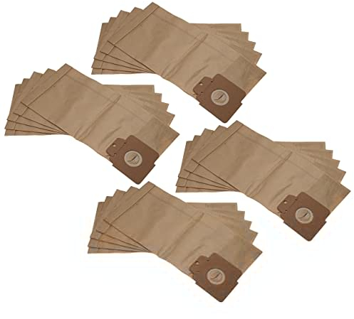 vhbw 20x Staubsaugerbeutel kompatibel mit Kärcher CV 38/2, CV 38/1 Tornado, CV 38/1 Professional Staubsauger - Papier, 35cm x 16cm braun