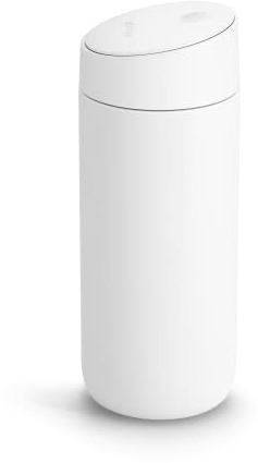 Fellow 16 oz Carter Slide Travel Mug – One-Handed Slide Lid, Vacuum Insulated Stainless Steel Tumbler with Ceramic Interior for Hot and Cold Drinks, Leak-Proof and Dishwasher Safe, Matte White