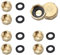 Neikafan 6PCS Brass Cap Female Blanking Stop Cap with Washers 1/2 Brass Blanking End Cap BSP Brass Caps No Leaks Plumbing Fittings for Washing Machine Radiator Valve Faucets Tap
