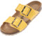 Palado Pantoletten Damen Samos EGS - bequeme Sandalen Made in Spain - Hausschuhe mit dämpfendem Kork-Fußbett - modische Sommerschuhe Gelb Metallic UK6 - EU39
