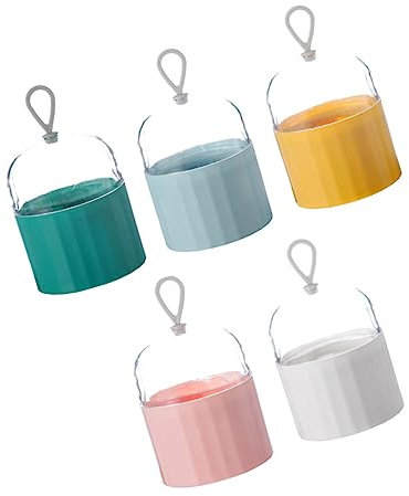 Angoily 5pcs Beauty Egg Storage Box Makeup Sponge Holder Cover for Cosmetic Supplies Makeup Tools