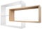 TRAUMMÖBEL Wandregal Weiß/Natur Bücherregal Holz Hängeregal Schweberegal für Wohnzimmer, Schlafzimmer und Küche
