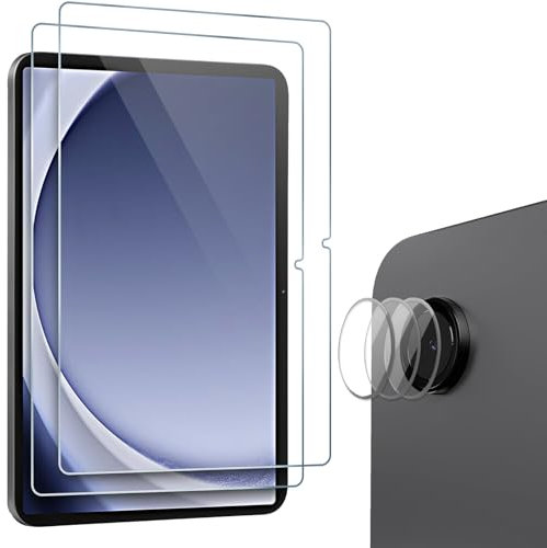 ProCase 2 Pack Screen Protector for Galaxy Tab A9 Plus 11 Inch 2023 + 3 Camera Lens Protector, 9H Hardness HD Clear Tempered Glass Film Guard Screen Saver for 11 Tab A9+ 5G SM-X210/X216/X218